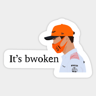 Lando Norris it's bwoken quote Sticker